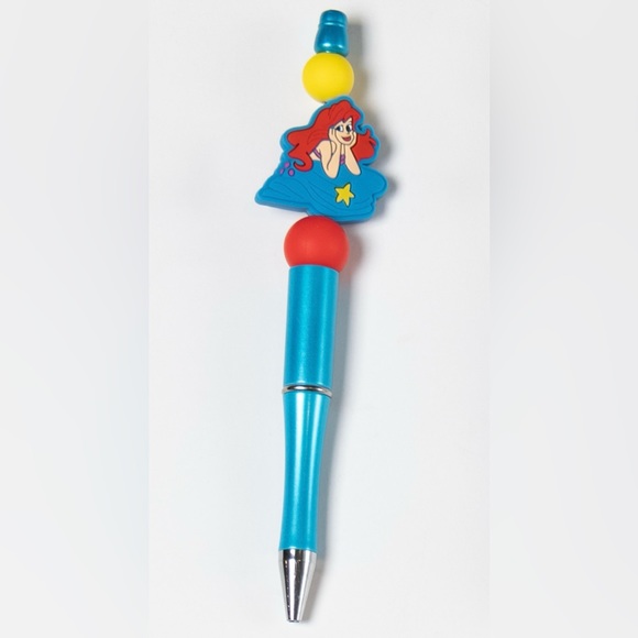 Disney Princess Little Mermaid Ariel Custom Made Silicone Beaded Pen - Picture 1 of 2